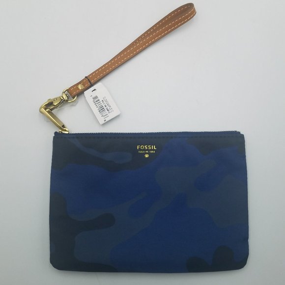 Fossil Handbags - Fossil Blue Camouflage Wristlet Wallet NWT